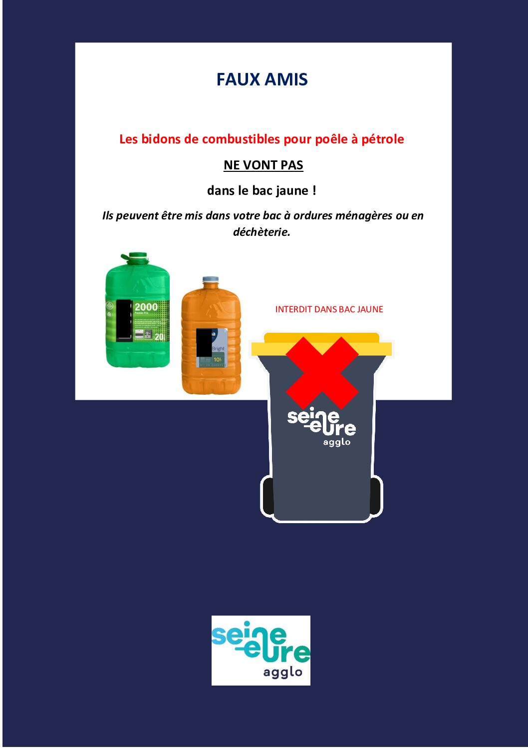 Bidons de combustibles pour poêle à pétrole