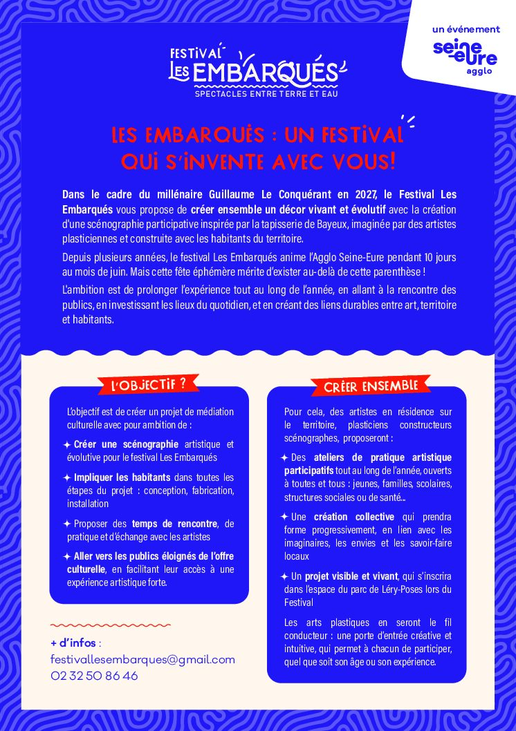 Ateliers de scénographie – Festival Les Embarqués